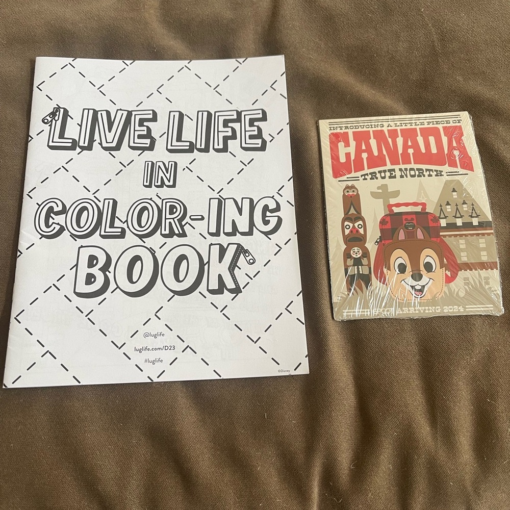 Live Life In Color-ing Book Lug Disney And Set of Postcards 2024 Collab